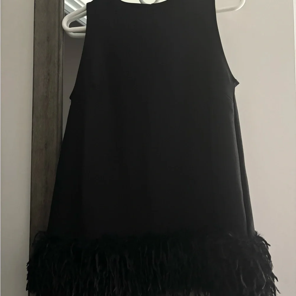 H&M Black Top with Feather Detail - Picture 6 of 8